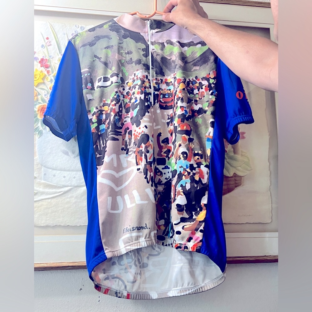 VINTAGE LE TOUR DE FRANCE F. BOISROND CYCLING Jersey Men's Size XL 2001 Painting